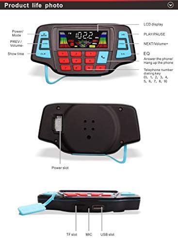 UTV ATV Bluetooth Amplifier Sound System Hand-free Speakers FM USB Audio System Stereo 2.5 Inch Speakers 12V Motorcycle Waterproof Audio FM Radio