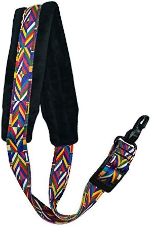 Saxophone Strap Rainbow Style Soft Padded Alto Tenor Bari Soprano Sax Neck Harness