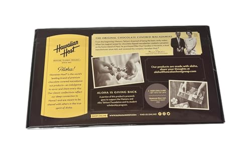Dark Chocolate Covered Macadamia Nuts by Hawaiian Host (3 Boxes)