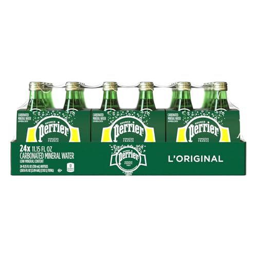 Perrier Sparkling Mineral Water 11 oz (24 Bottles)