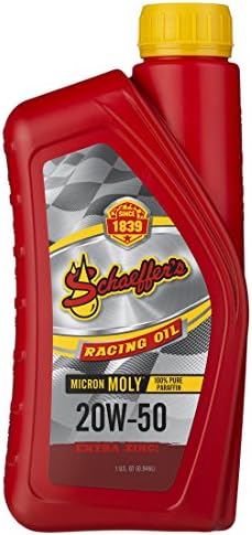 Schaeffer Manufacturing Co. 0191-012S Micron Moly Racing Engine Oil 20W-50, 1-Quart Bottle
