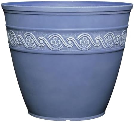 GROWSCAPE Corinthian Round Planter Pot w/Drainage Holes, 8" Desert Tan