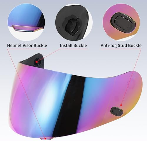 VCOROS Motorcycle Helmet Face Shield Visor Repalcement for HJ-09 CL-15 CL-17 CL-16 CL-SP AC-12 FS-10 CS-R1 IS-16 CS-R2 Shield (Smoke)