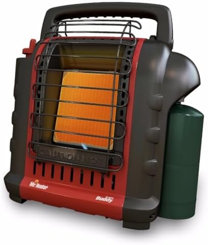 Mr. Heater F232000 Portable Buddy Heater | Bundle includes Brass Tank Refill Adapter, (2 items)