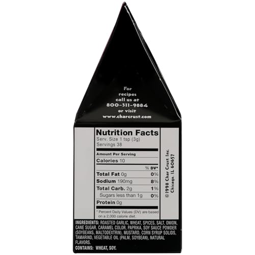 Char Crust Dry-Rub Seasoning, Roasted Garlic Peppercorn, 4 oz