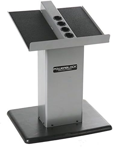POWERBLOCK Large Column Stand, Dumbbell Rack & Weight Rack,Silver/black | Designed for PowerBlock Expandable Dumbbells to keep your gym organized