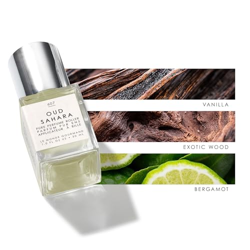 Le Monde Gourmand Oud Sahara Perfume Oil - 1 fl oz (30ml) - Seductive, Spicy with Vanilla, Amber and Bergamot Fragrance Notes