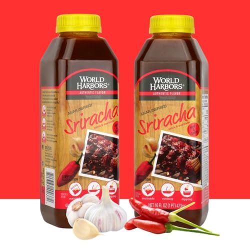 World Harbors Jamaican Jerk Sauce Sweet & Spicy Marinade for Jamaican Jerky Seasoning Chicken, Sirloin, Shrimp Jerk Seasoning Jamaican Style - Flavors for Dipping, Glazing 16 oz (Pack of 2)
