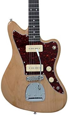Monoprice Indio Series, 6-String Offset DLX Plus Alder Electric Guitar - Right Handed, With Gig Bag, Blue, OS40