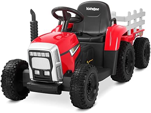 Kidzone 12V 7Ah Premium Electric Tractor Ride On Toy, Green