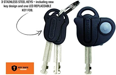 Kryptonite New York FAHGETTABOUDIT 1415 14mm 15 LBS Red Chain & New York Lock 15mm Disc Lock