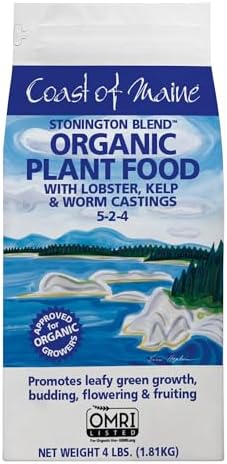 Coast of Maine CMSBO15 Stonington Blend Organic Growers Potting Soil Mix with All Natural Oceanic Ingredients for Planters and Pots, 1.5 Cubic Feet