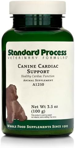 Standard Process Inc. Canine Cardiac Support - Dog Heart Health Supplement - Nutritional Formula to Support Cardiac Function - Pet Health Supplement with Selenium - 25 g
