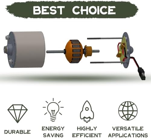 Highwild 12V Deer Feeder Motor Spinner Drive Kit, Universal Replacement Heavy-Duty 1/4" Shaft Motor for Game feeders, Hunting Feeders, Corn feeders