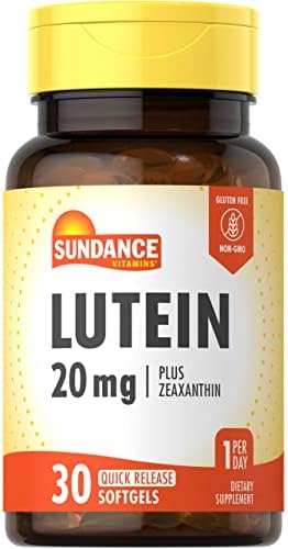 Sundance Lutein 20mg | 30 Softgels | with Zeaxanthin | Non-GMO and Gluten Free Supplement | Non-GMO and Gluten Free Supplement