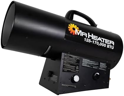 Mr. Heater 170,000 BTU Quiet Burner Technology Forced Air Propane Heater with Thermostat