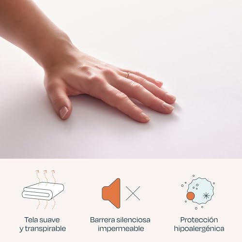 Linenspa Waterproof Mattress Protector, Queen Size – Fitted Sheet Style, Breathable, Machine Washable & Dryer Safe, White