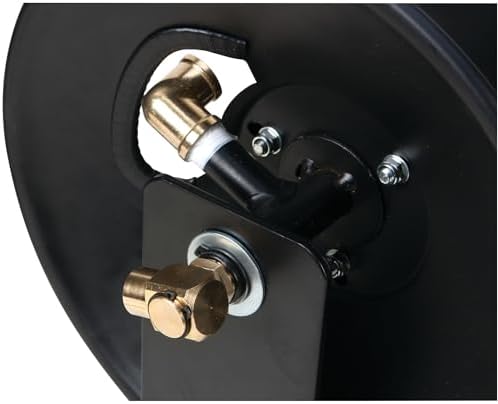 Performance Tool M635 50 ft. 18-Gauge Steel Air Hose Reel | Durable powder coated finish. Holds up to 50-ft of 3/8-in compressor hose (not included). 3/8-in female NPT swivel. Reel only