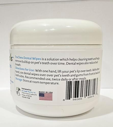 Truseb | Dental TRUCLENS Wipes for Dogs and Cats (50ct Wipes)