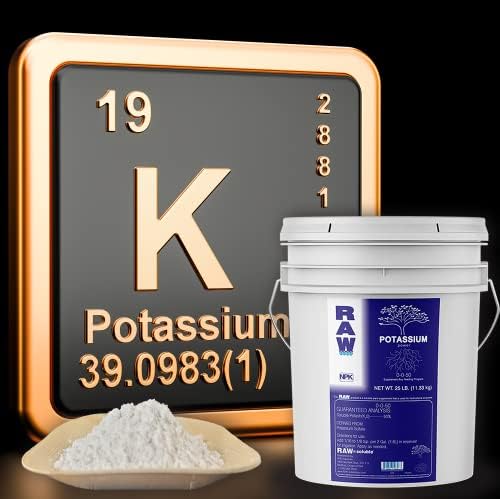 RAW Potassium Fertilizer - Water Soluble High Potassium for Plants, 8 oz | Fertilizer for Garden Use and Vegetable Cultivation - Bloom & Fruiting Plant, Hydroponic and Greenhouse Production