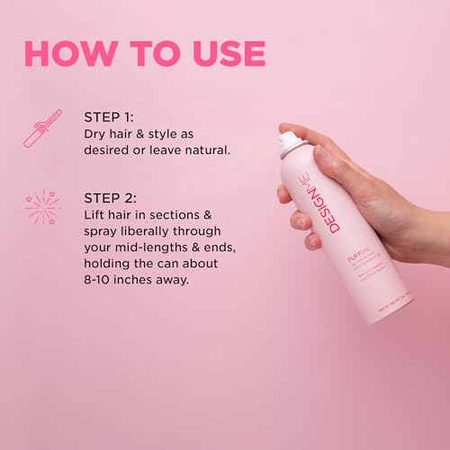 PUFF.ME Volumizing Dry Texture Spray for Hair by DESIGNME | Light Hold Hairspray for Straight or Wavy Hair | Color Safe Fine Hair Texture Spray