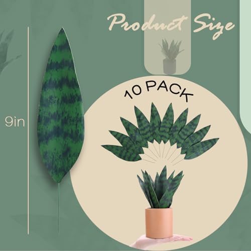 summer flower 23in Snake Plant Artificial Leaf Set 21pcs Faux Sansevieria Plant Leaves Tall Fake Snake Greenery Outdoor 4 Sizes for Indoor Home