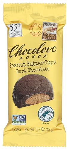 Chocolove Dark Chocolate Peanut Butter Cups, 1.2 OZ
