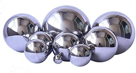 Stainless Steel Gazing Ball for Homes and Gardens Ornament, Hollow Ball Mirror Polished Shiny Sphere, Pack of 5 (2 Inch)