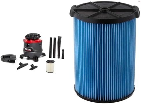 RIDGID 62723 Red 16 gallon RT1600 Wet/Dry Vacuum, Dark Gray and Red