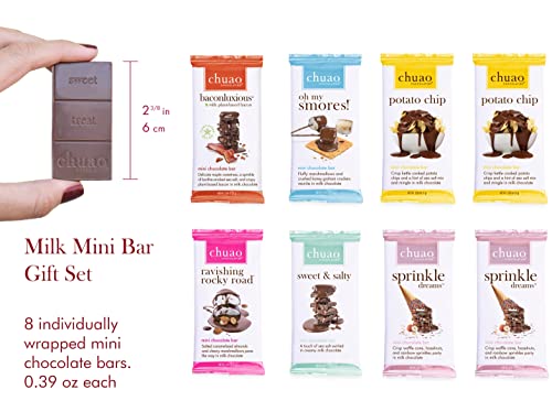 Chuao Chocolatier Taste the Joy Mini Gourmet Chocolate Bar Gift Box | Milk and Dark Chocolate Variety Sampler |16 Mini Bars (0.39 oz each)