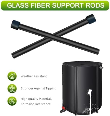 Eco-Friendly Rain Barrel – Efficient Rainwater Collection System with Spigot and Hose – Perfect for Garden Watering and Water Storage – 52