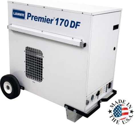 L.B. White CS170 Premier 170DF LP Forced Air Propane Tent Heater — Ductable Portable Space Heater for Indoor, Outdoor, Parties & Commercial, 170