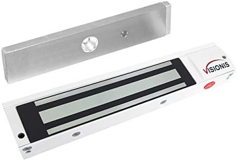 Visionis FPC-5192 600lbs Indoor Electromagnetic Lock with 600 lbs L and Z Bracket for Inswinging Door Access Control Maglock