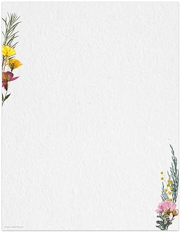 Great Papers! Lush Greenery Letterhead / 80 Floral Sheets 8.5" x 11" Beautiful Watercolor Botanical All Occasion Letter Paper