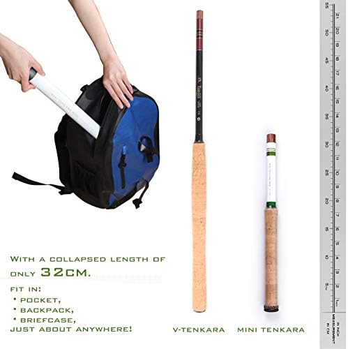 Maxcatch Mini Tenkara Fly Fishing Rod with Extra Tip Section 12ft, 9ft6
