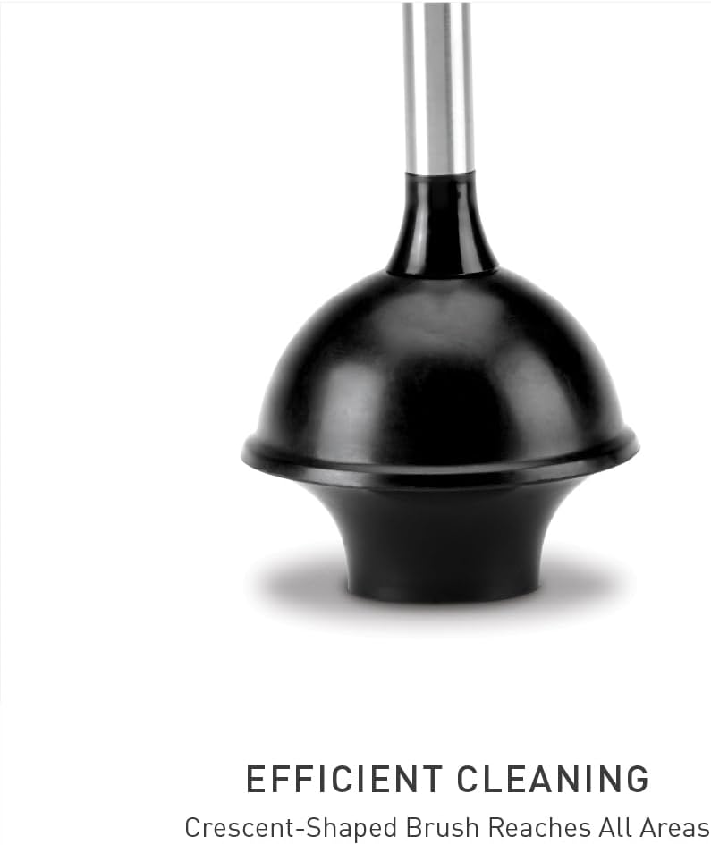 simplehuman Toilet Brush with Caddy Stainless Steel, Black