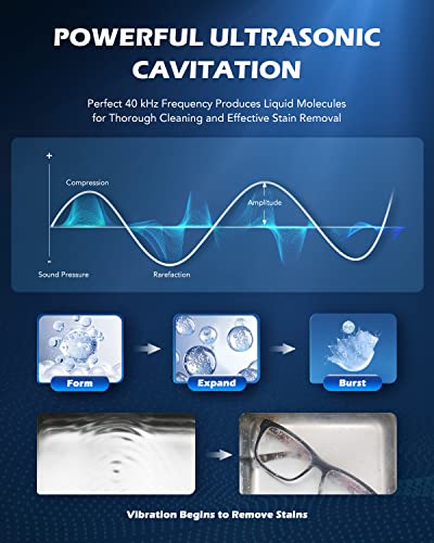 CREWORKS 3.2L Ultra Sonic Cleaning Machine - 120W Cavitation 100W Heat