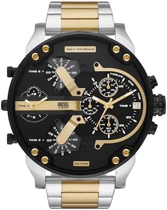 Diesel Mr. Daddy 2.0 Men's Watch, Stainless Steel Chronograph Sports Watch for Men
