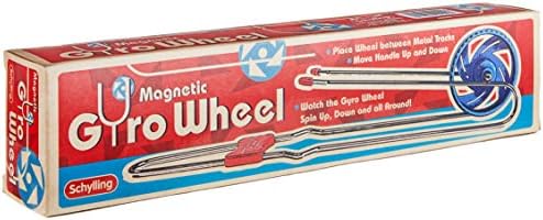 Schylling Magnetic Gyro Wheel - Retro Spinning Toy - Balancing and Mesmerizing Sensory Gadget for Kids and Adults - Ages 3 and Up - One Piece