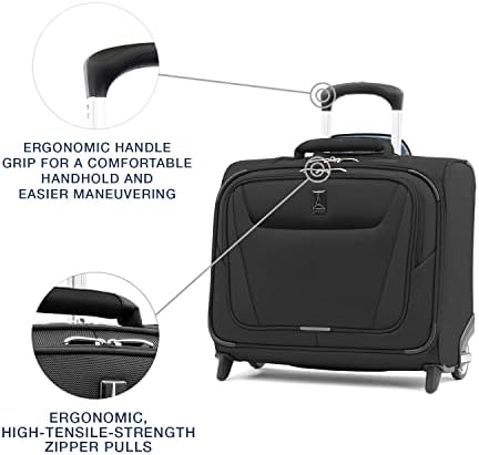 Travelpro Maxlite 5 Softside Rolling Underseat Tote, Black, 14-Inch