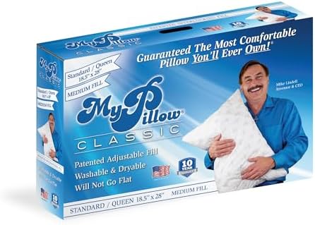 MyPillow Bedding Bed Pillows for Sleeping Standard Size, Perfect for Back, Stomach or Side Sleepers - My Pillow Classic Pillow [Standard, Firm]
