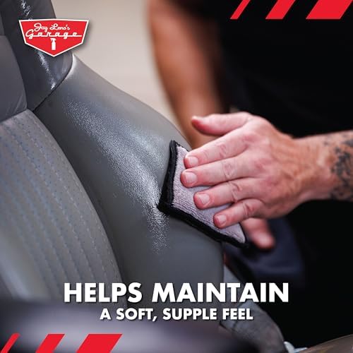 Jay Leno's Garage Leather Cleaner – Deep-Cleaning Leather Seat Cleaner for Car Interior, pH-Balanced Car Refresher That Gently Cleans, Lifts Grime, Refurbish and Restores All Leather Surfaces (16 oz)