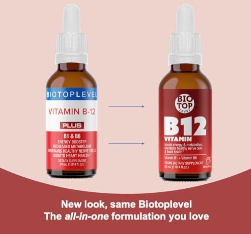 Vitamin B12 Sublingual Liquid Drops (5000 mcg) Plus B1 & B6 in Fastest Absorption Way. Best Formula to Support Brain Cells & Nerve Tissue