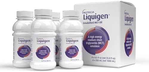 Nutricia Liquigen Emulsified MCT Oil for Ketogenic Diet - 8.5 oz 4 Pack