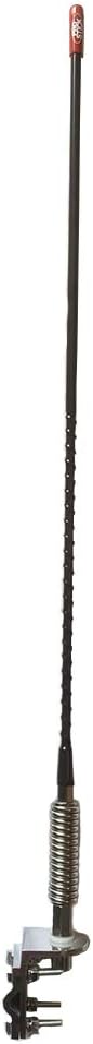Prostick Fiberglass CB Antenna with Single Groove Mirror Mount & Stainless Steel Spring - 1000 Watt Durable Radio Antenna, Studs