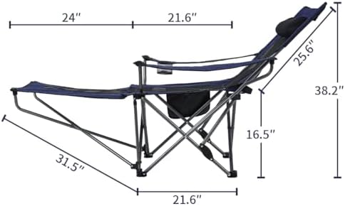 OUTDOOR LIVING SUNTIME Camping Folding Portable Mesh Chair with Removabel Footrest…
