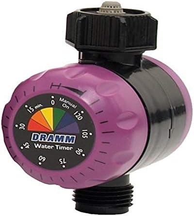 Dramm ColorStorm Premium Water Hose Timer, Mechanical, Turns Water Off Automatically, Up to 120 Minutes of Run Time, Compact for Lawn, Drip