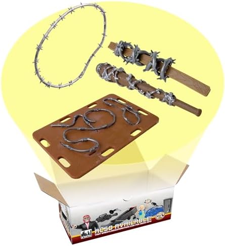 Barbed Wire Accessory Set for Wrestling Action Figures | Create Hardcore Wrestling Figure Matches with a Barbed Wire Board, Wire Piece