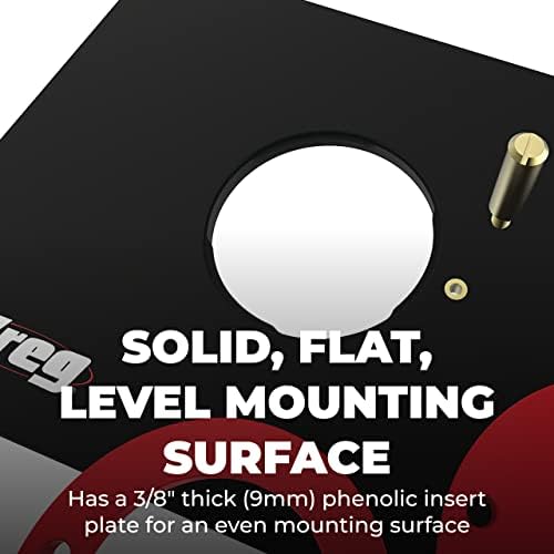 Kreg Precision Router Table Insert Plate - Predrilled for Triton MOF001 and TRA001 Routers - Level-Loc Rings - PRS4034