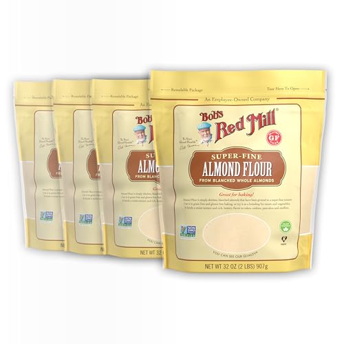 Bob's Red Mill Blanched Almond Flour, Finely Sifted - 1 Pound (Pack of 4) - Non-GMO, Gluten Free, Paleo, Vegan, Keto Friendly
